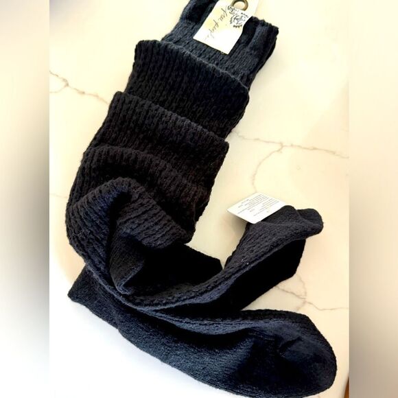 NEW WITH TAG Free People Chunky Socks BLACK - Picture 2 of 8